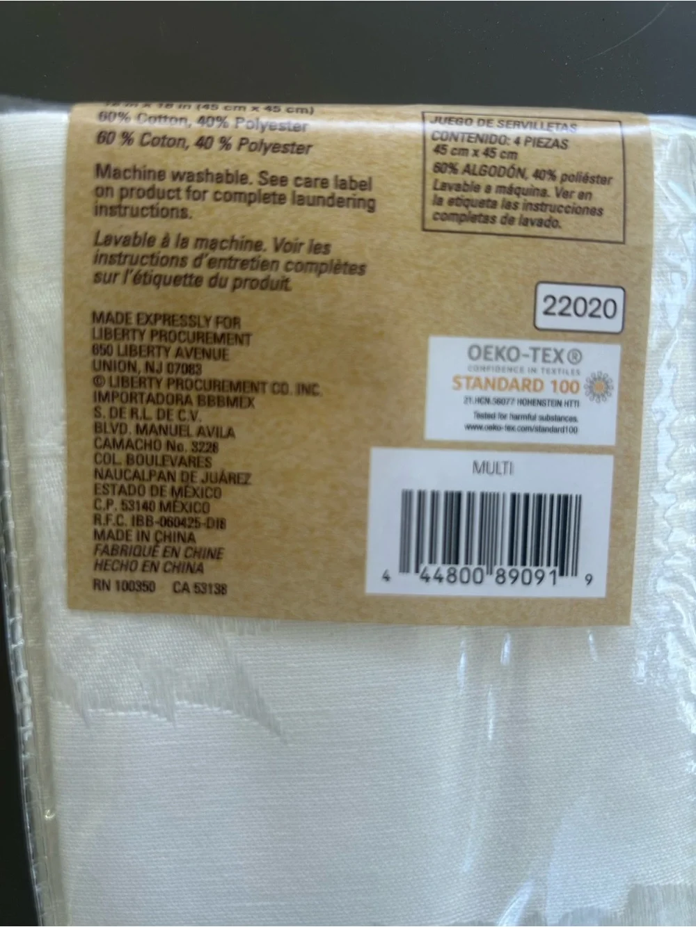 NEW Fall Autumn Pumpkin Border Napkins Set of 4 18